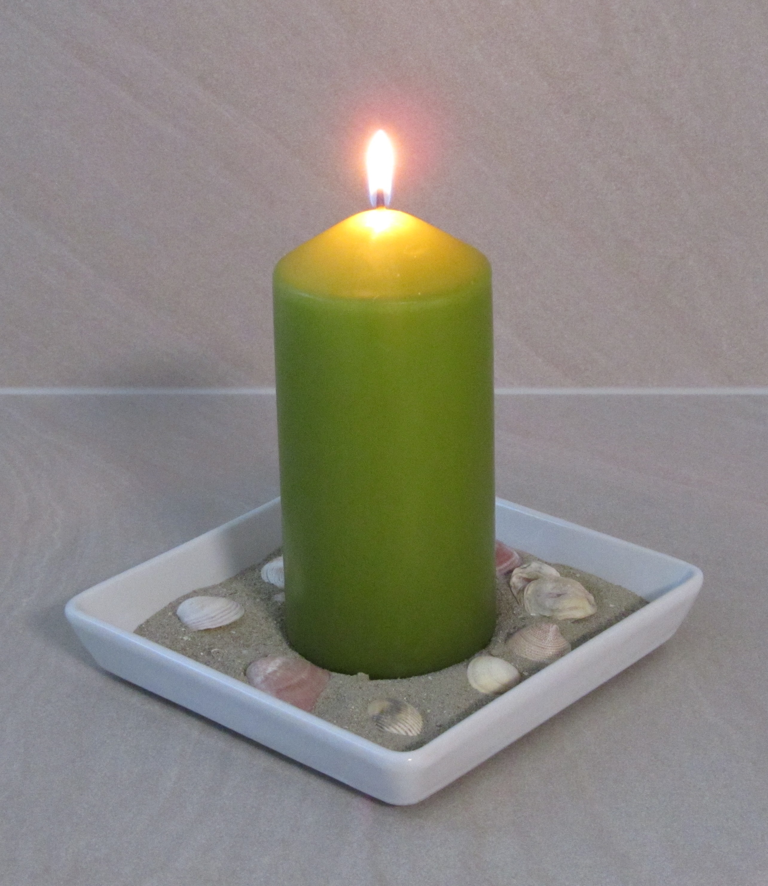 Bild der Kerze im Massageraum